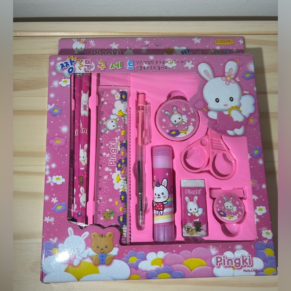 4/$20 Kids Girls School Tools 9 Pcs Set Goodybag Gift - Picture 2 of 2